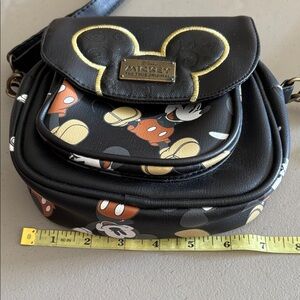 Disney Mickey Mouse Black and Gold Crossbody Bag